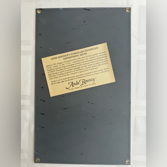 “A Kiss for You” vintage ANDE ROONEY Porcelain HERSHEY’S KISSES Collectible Sign - Picture 2 of 3